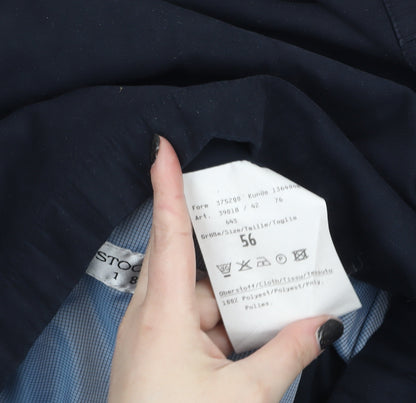 Mens UK Size 56 Bugatti Blue Overcoat