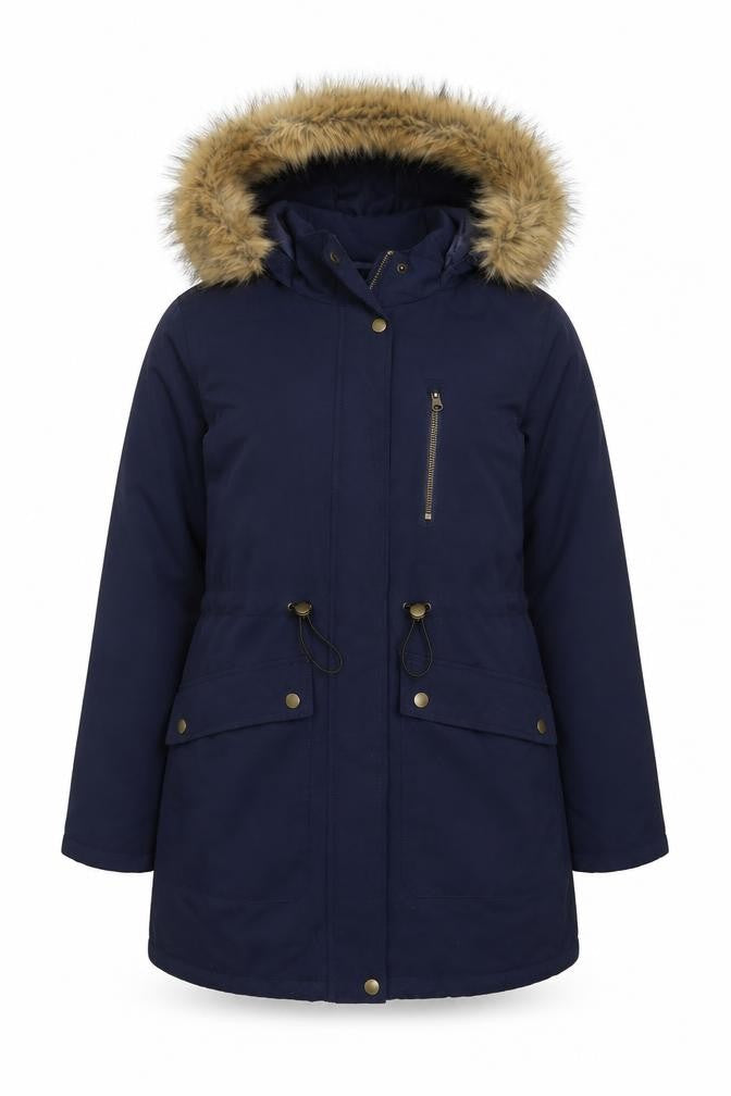 Womens UK Size 8 TU Blue Parka Coat