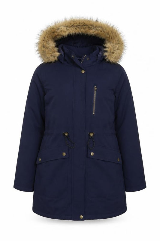 Womens UK Size 8 TU Blue Parka Coat