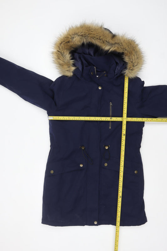 Womens UK Size 8 TU Blue Parka Coat