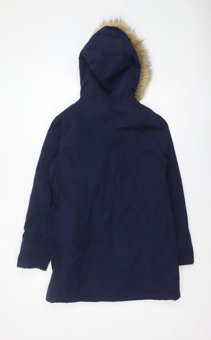 Womens UK Size 8 TU Blue Parka Coat