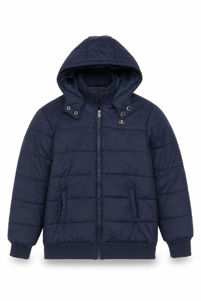 Firetrap Boys Blue Hooded Puffer Jacket 10-11 Years Nylon Winter Coat