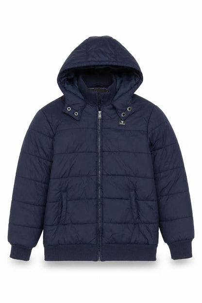 Firetrap Boys Blue Hooded Puffer Jacket 10-11 Years Nylon Winter Coat