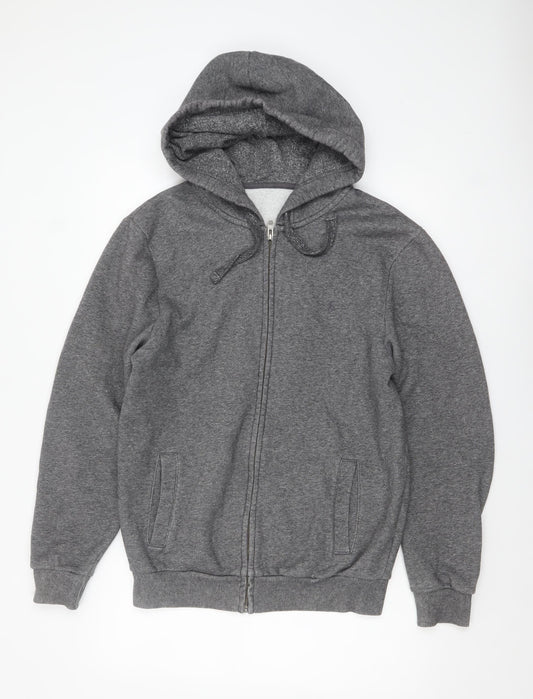 Mens UK Size M Jack Wills Grey Full Zip Hoodie