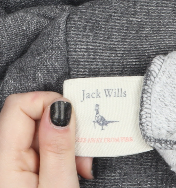Mens UK Size M Jack Wills Grey Full Zip Hoodie