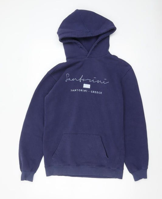 Mens UK Size S StrangeA Blue Pullover Hoodie