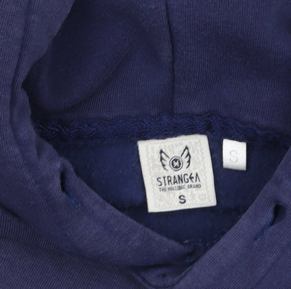 Mens UK Size S StrangeA Blue Pullover Hoodie