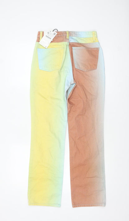 Womens UK Size 10 Zara Regular Fit Straight Jeans