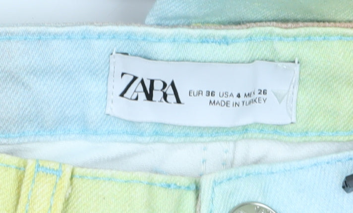 Womens UK Size 10 Zara Regular Fit Straight Jeans