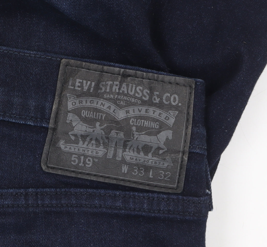 Levi’s Men’s Blue 519 Skinny Fit Denim Jeans W33 L32