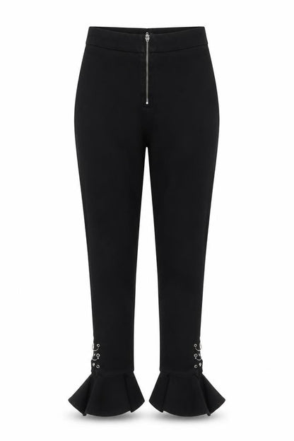 Zara Women Black Flared Jeans Size 8 High Waist Slim Fit Denim