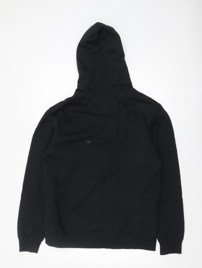 Mens UK Size M Port & Company Black Pullover Hoodie