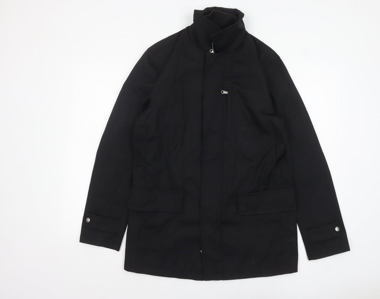 Mens UK Size S Banana Republic Black Overcoat