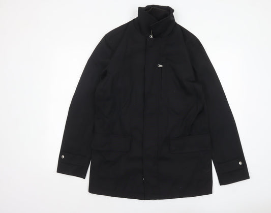 Mens UK Size S Banana Republic Black Overcoat