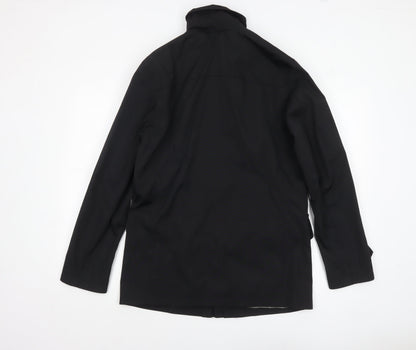 Mens UK Size S Banana Republic Black Overcoat