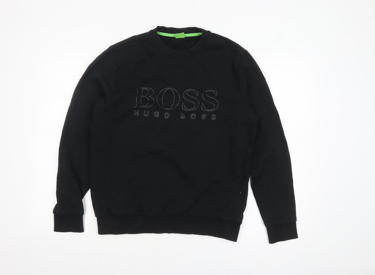 Mens UK Size S HUGO BOSS Black Pullover Sweatshirt
