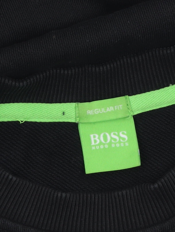 Mens UK Size S HUGO BOSS Black Pullover Sweatshirt