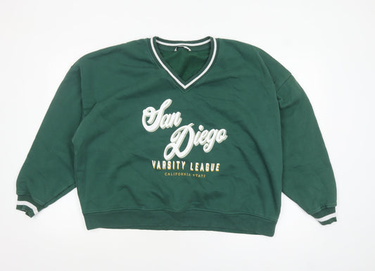 Womens UK Size L George Green Pullover Sweatshirt
