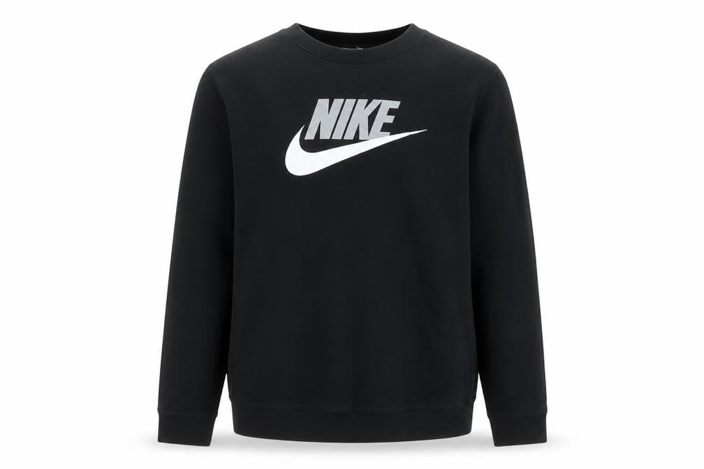 Nike Boys Black XL Pullover Fleece Sweatshirt with Logo Print