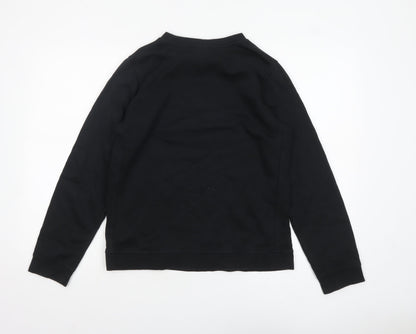 Nike Boys Black XL Pullover Fleece Sweatshirt with Logo Print