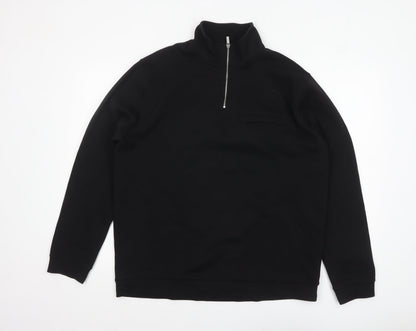 Mens UK Size XL T&W by Taylor & Wright Black Henley Sweatshirt