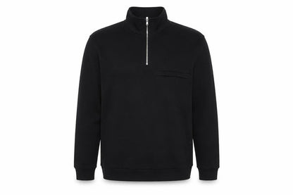 Mens UK Size XL T&W by Taylor & Wright Black Henley Sweatshirt