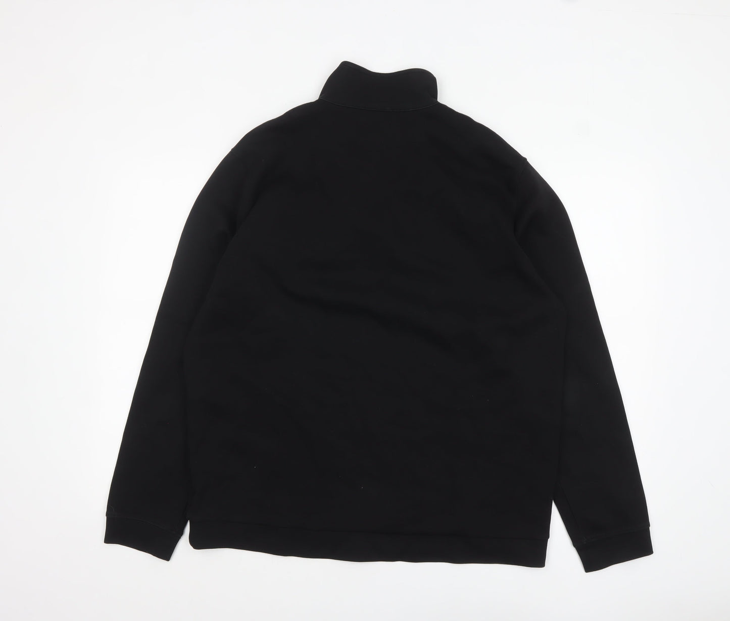 Mens UK Size XL T&W by Taylor & Wright Black Henley Sweatshirt
