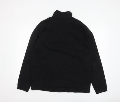 Mens UK Size XL T&W by Taylor & Wright Black Henley Sweatshirt