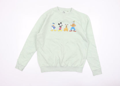 Womens UK Size 12 Disney Green Pullover Sweatshirt
