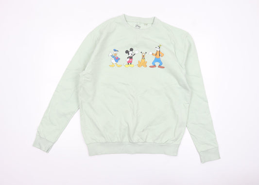 Womens UK Size 12 Disney Green Pullover Sweatshirt