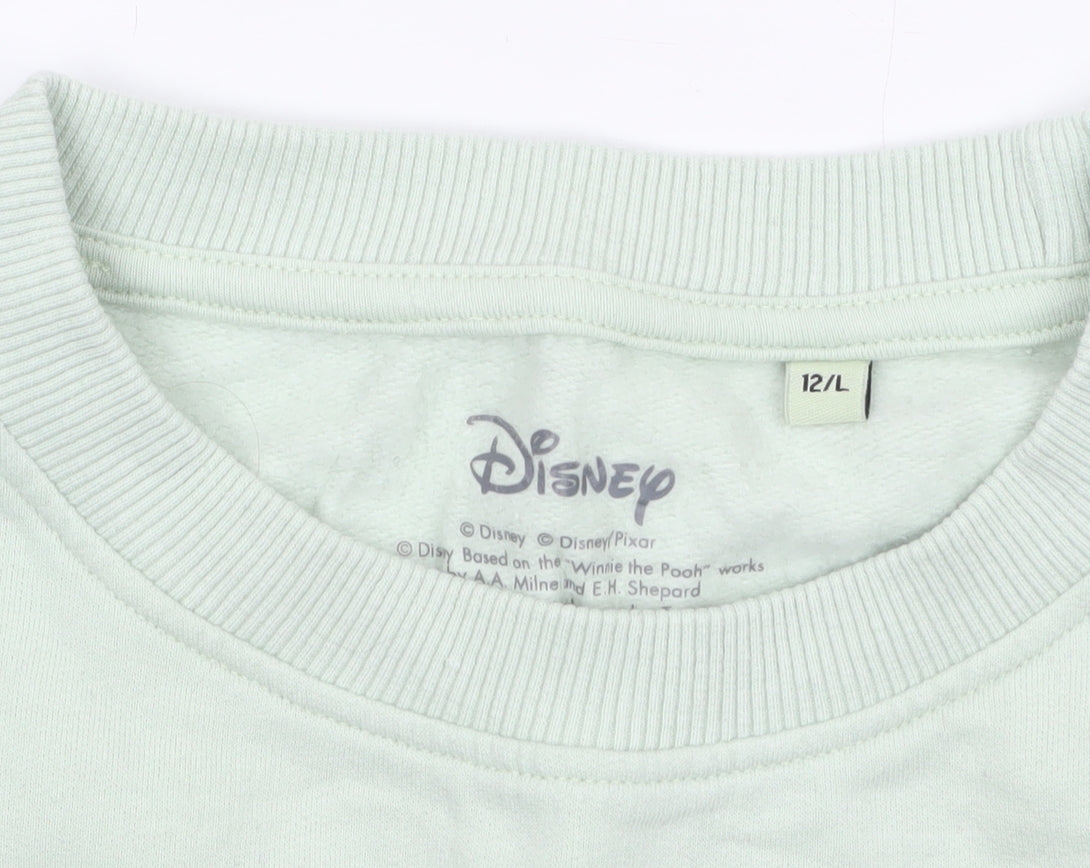 Womens UK Size 12 Disney Green Pullover Sweatshirt