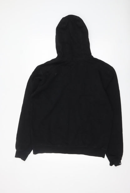 Mens UK Size L Fenchurch Black Pullover Hoodie