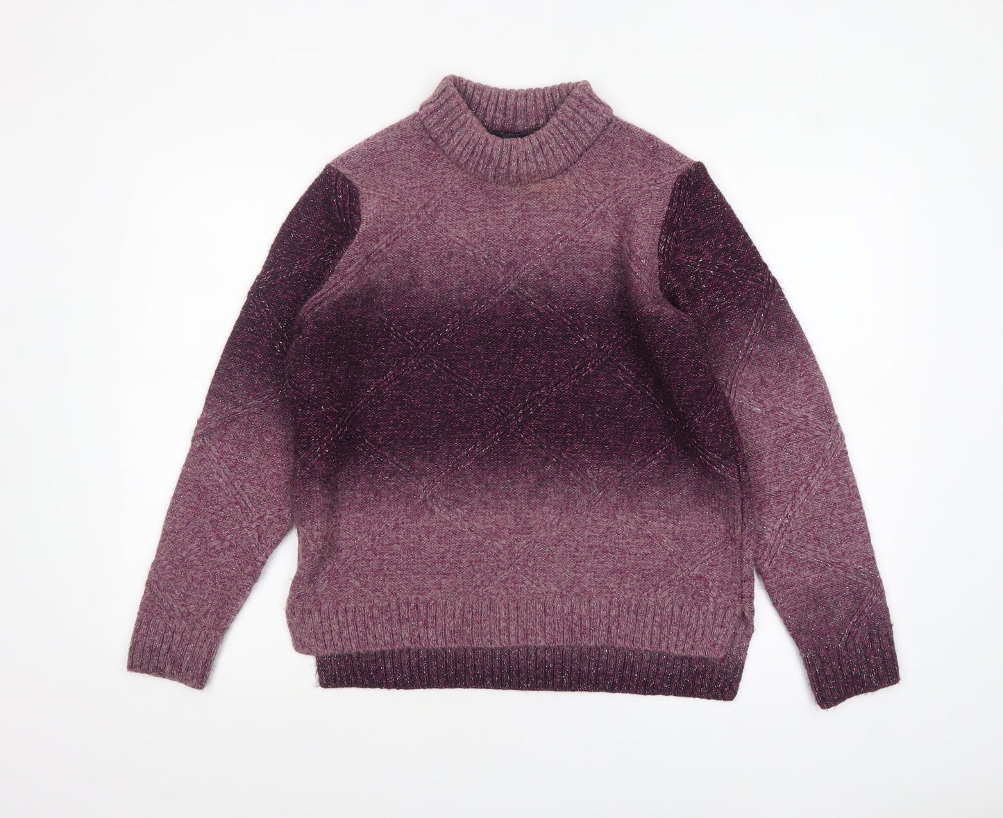 Womens UK Size 14 Marks and Spencer Purple Pullover Jumper
