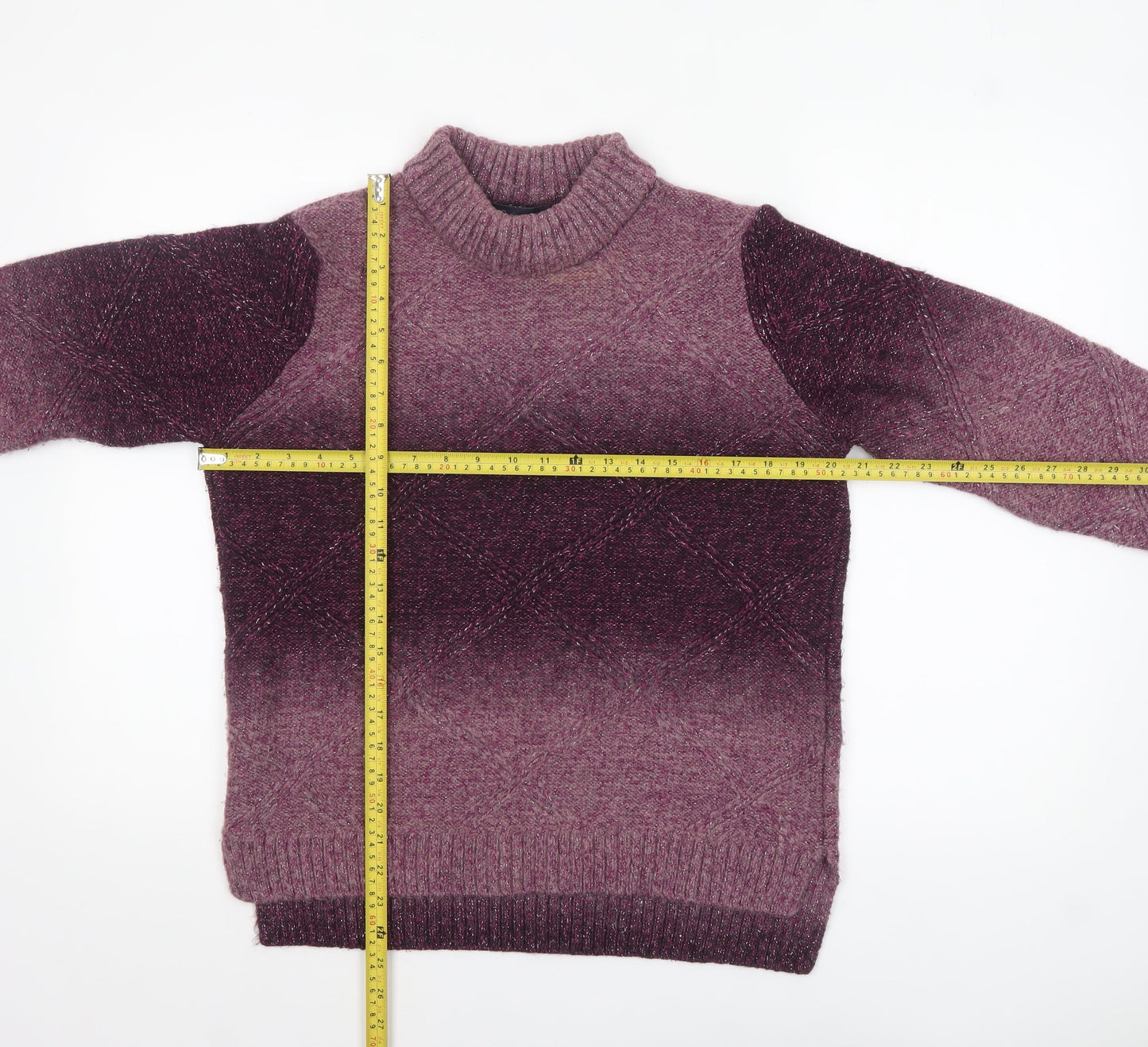 Womens UK Size 14 Marks and Spencer Purple Pullover Jumper