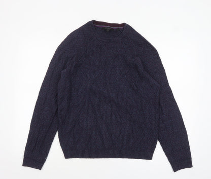 Mens UK Size M Ted Baker Blue Pullover Jumper