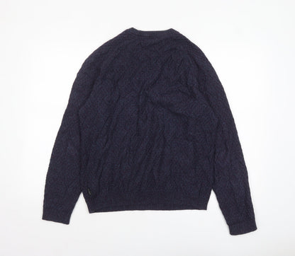 Mens UK Size M Ted Baker Blue Pullover Jumper