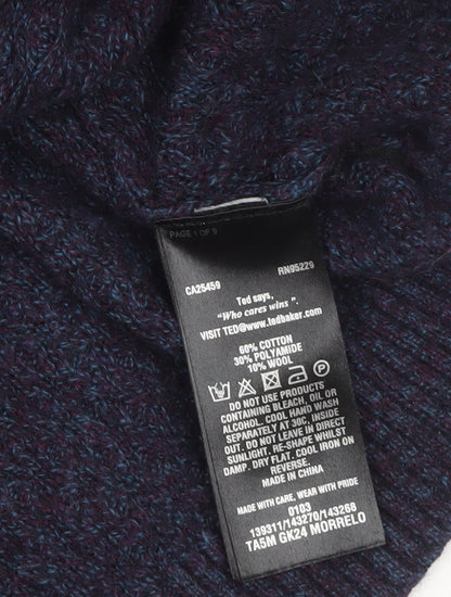 Mens UK Size M Ted Baker Blue Pullover Jumper