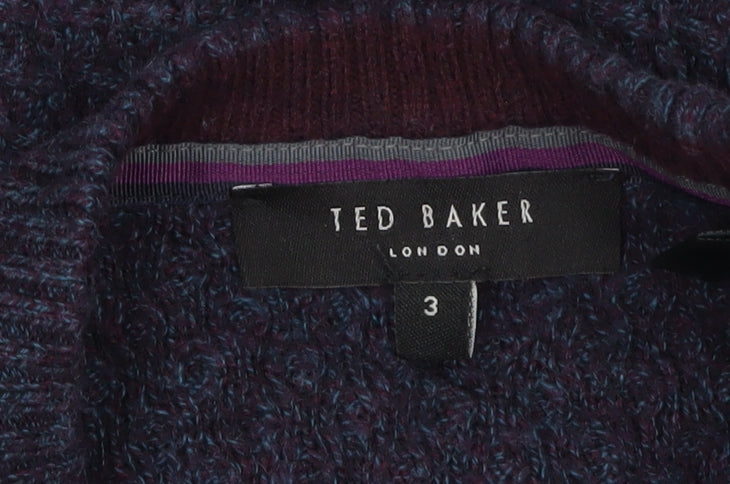 Mens UK Size M Ted Baker Blue Pullover Jumper
