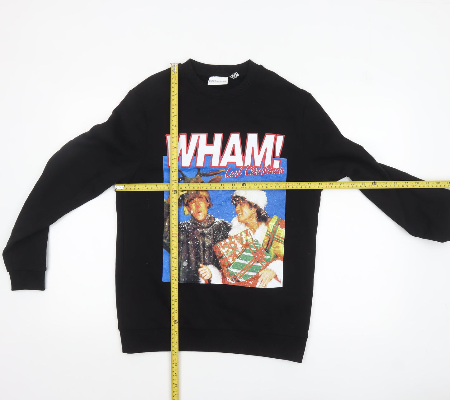 Mens UK Size XS ASOS Design Black Pullover Sweatshirt