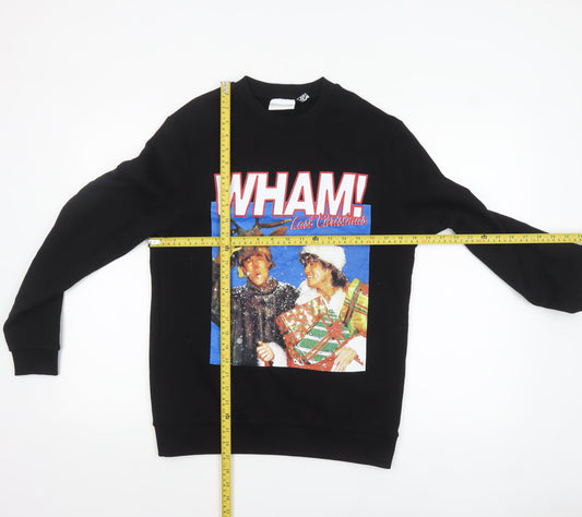 Mens UK Size XS ASOS Design Black Pullover Sweatshirt