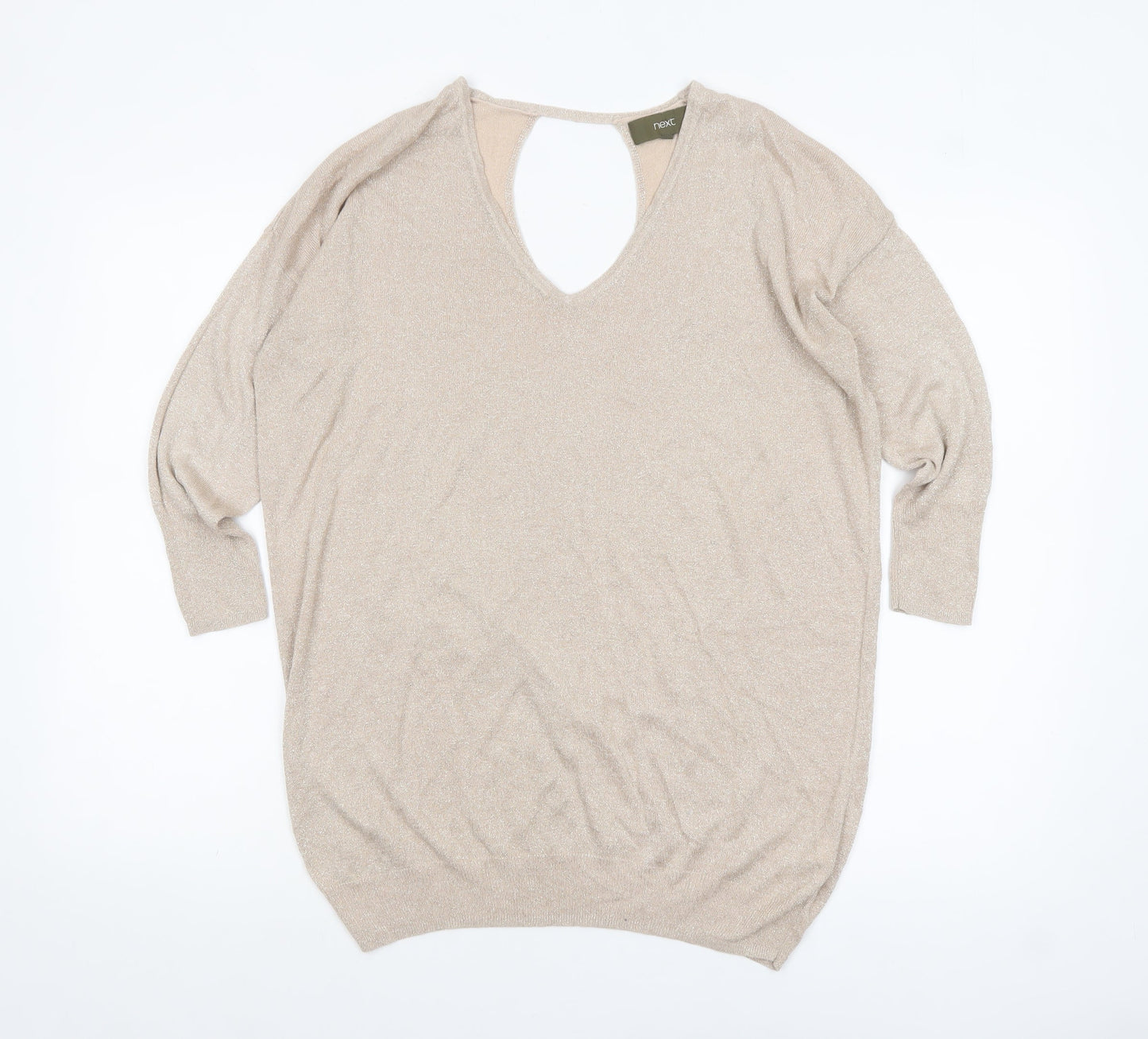 Womens UK Size 12 NEXT Beige Pullover Jumper