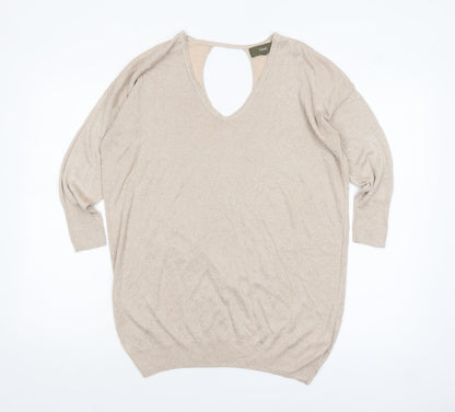 Womens UK Size 12 NEXT Beige Pullover Jumper