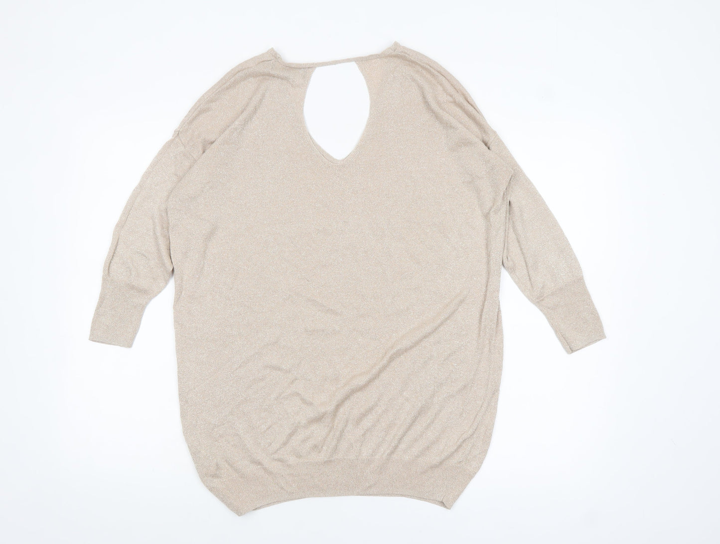 Womens UK Size 12 NEXT Beige Pullover Jumper