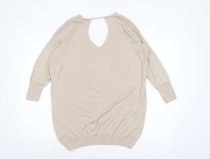 Womens UK Size 12 NEXT Beige Pullover Jumper