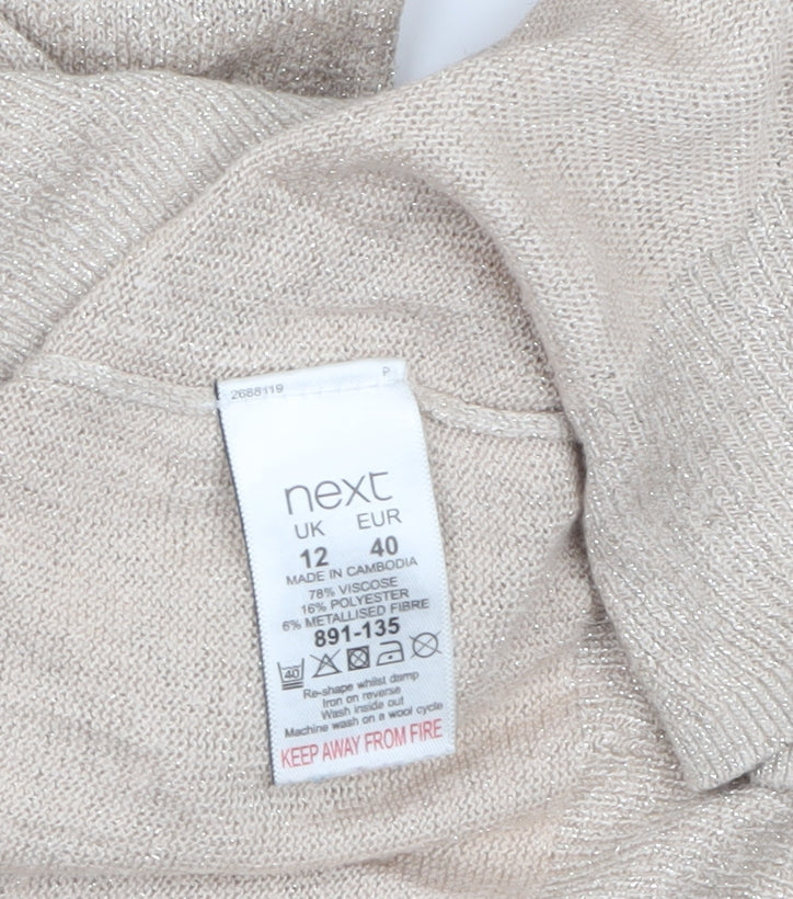 Womens UK Size 12 NEXT Beige Pullover Jumper