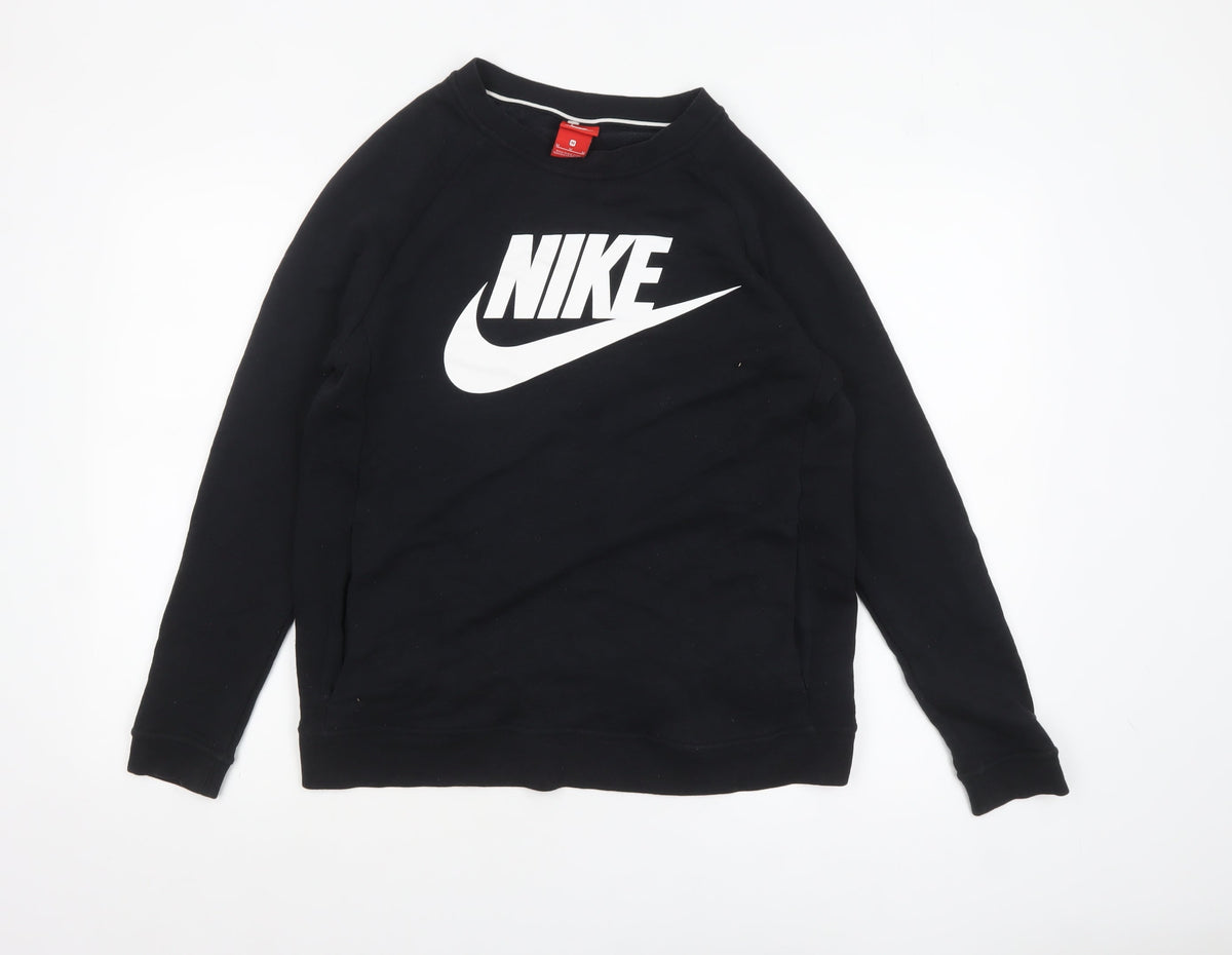 Mens UK Size M Nike Black Pullover Sweatshirt