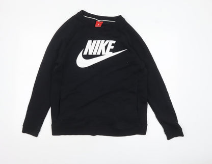 Mens UK Size M Nike Black Pullover Sweatshirt