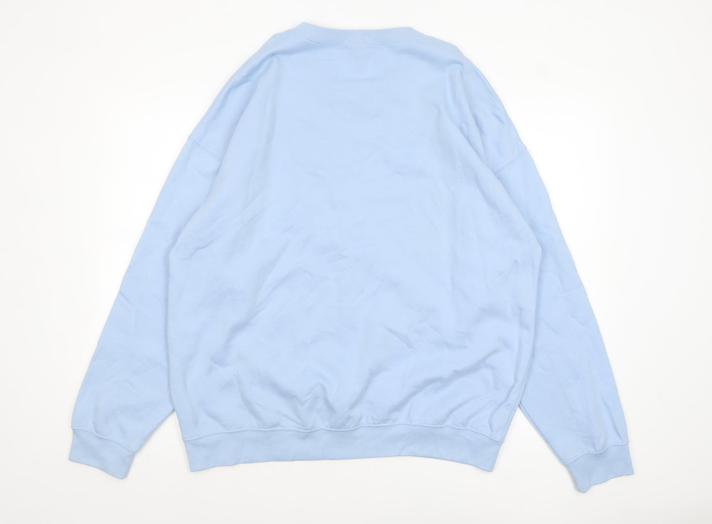 Unisex Adults UK Size M PRETTYLITTLETHING Blue Pullover Sweatshirt