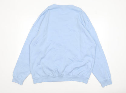 Unisex Adults UK Size M PRETTYLITTLETHING Blue Pullover Sweatshirt