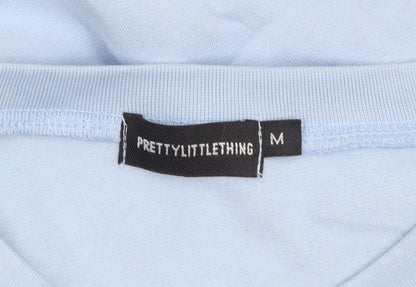 Unisex Adults UK Size M PRETTYLITTLETHING Blue Pullover Sweatshirt